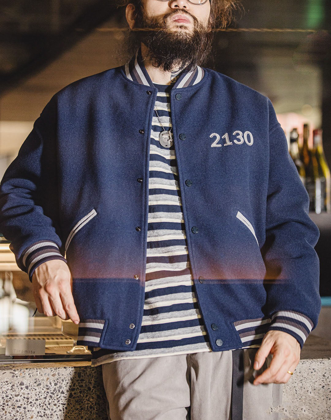 American Retro Woolen Baseball Letter Embroidered Men's Jacket - Harmony Gallery