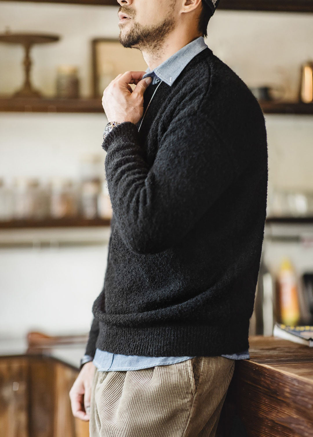 American Retro Three-Dimensional Circle Yarn Warm Men's Sweater - Harmony Gallery