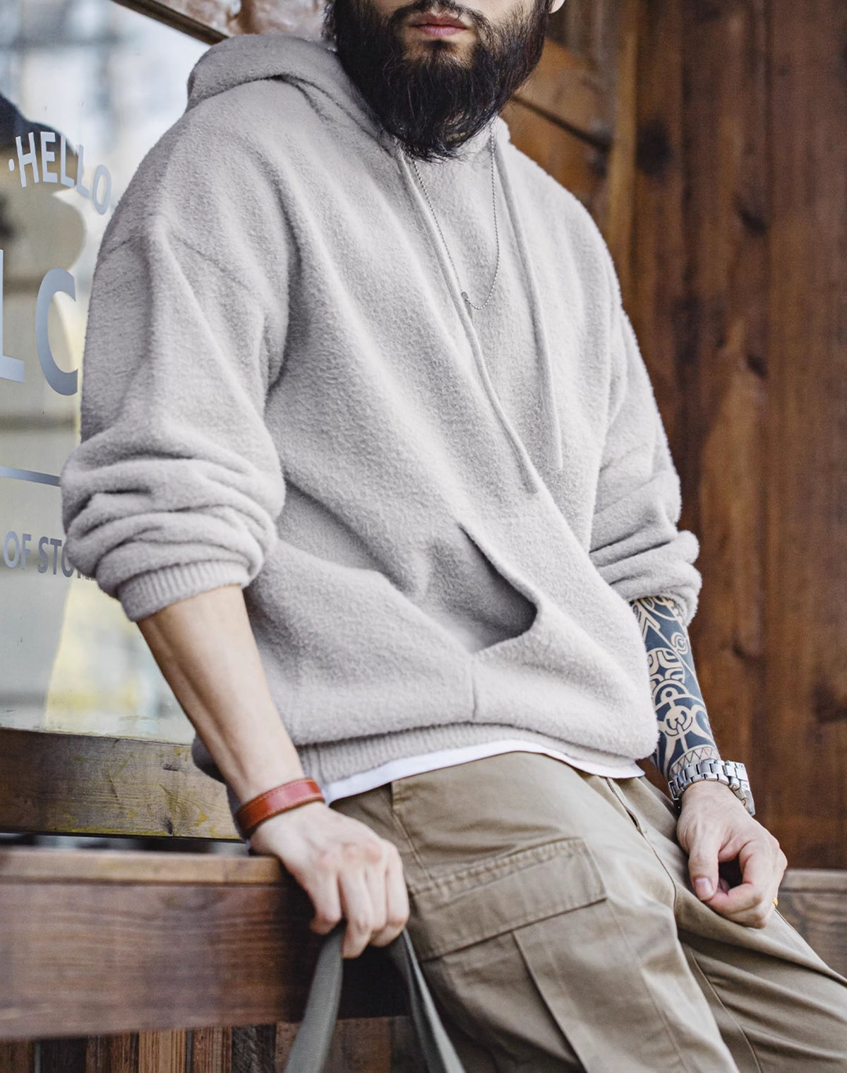American Casual Double-Sided Imitation Mink Fleece Warm Men's Sweater - Harmony Gallery