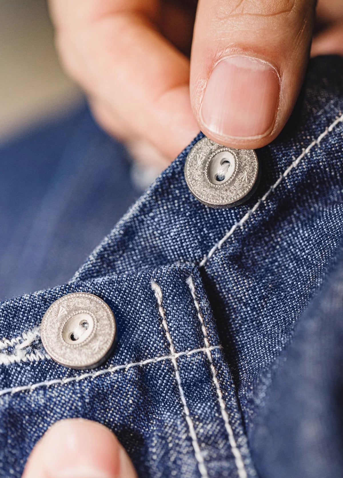 American Retro Workwear Half-Cardigan Denim Men's Sweater - Harmony Gallery