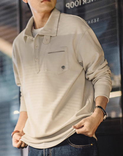 American Polo Half-Front Collar Lazy Knitted Men's Sweater - Harmony Gallery