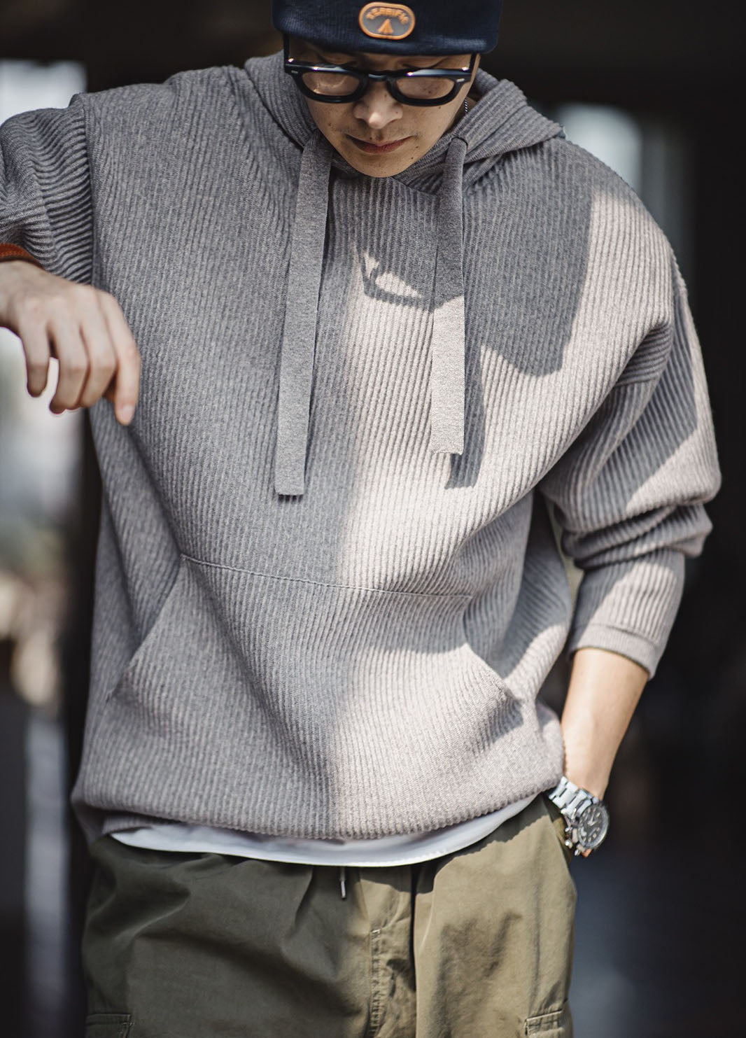 American Workwear Clean Fit Knitted Pit Strip Men's Sweater - Harmony Gallery