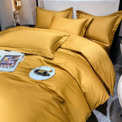 Light luxury Hotel Simple Double-Ply Pure Cotton Four-Piece Bed Set - Harmony Gallery