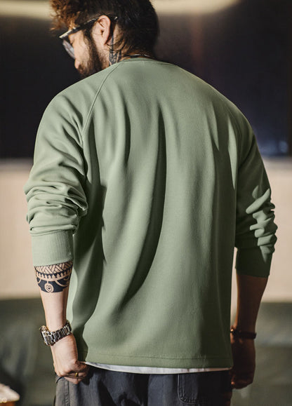 American Mountain Contrast Color Pocket Functional Knitted Men's Sweater - Harmony Gallery