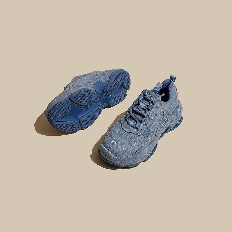 American Casual Denim Thick-soled Sports Women's Shoes - Harmony Gallery