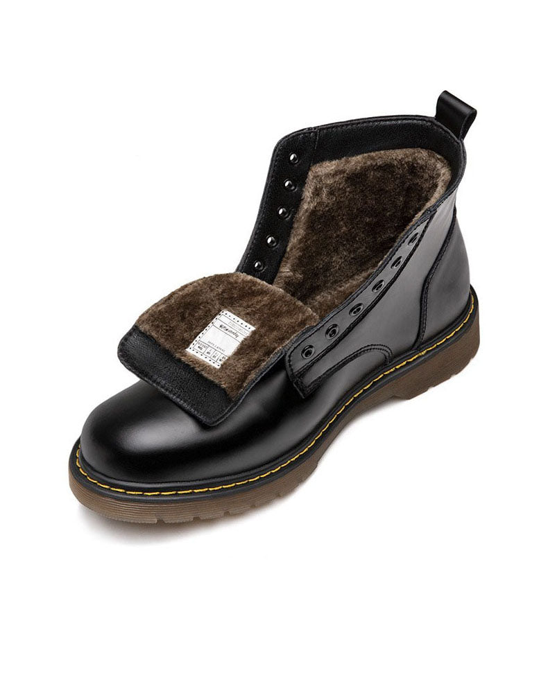 Mid-Cut Tooling All-Match British Style Unisex Martin Boot - Harmony Gallery