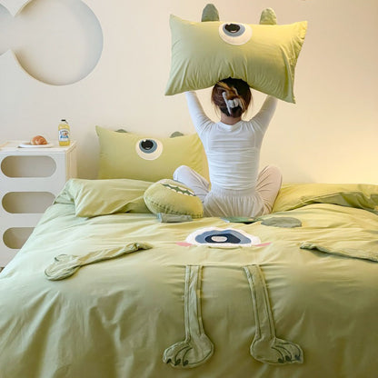 Disney Monsters University Big-Eyed Washed Cotton Four-Piece Bed Set - Harmony Gallery