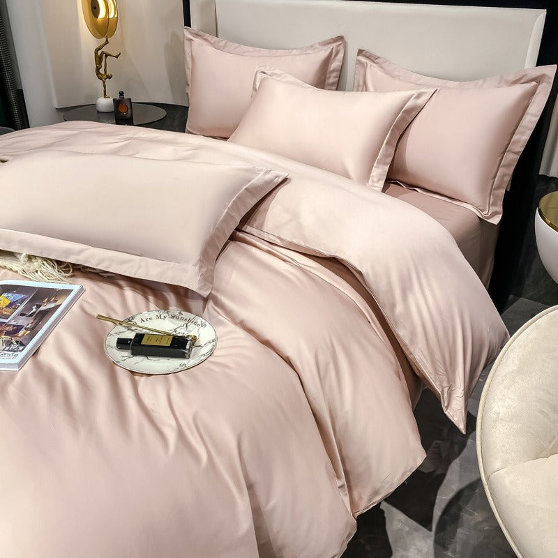 Light luxury Hotel Simple Double-Ply Pure Cotton Four-Piece Bed Set - Harmony Gallery