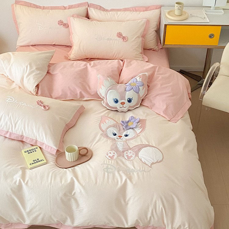 Good Night Disney Cartoon Washed Cotton Four-piece Bed Set - Harmony Gallery