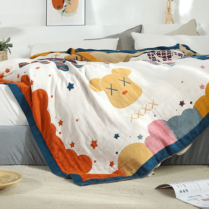 Pure Cotton Cool Summer Violent Bear Coverlet - Harmony Gallery