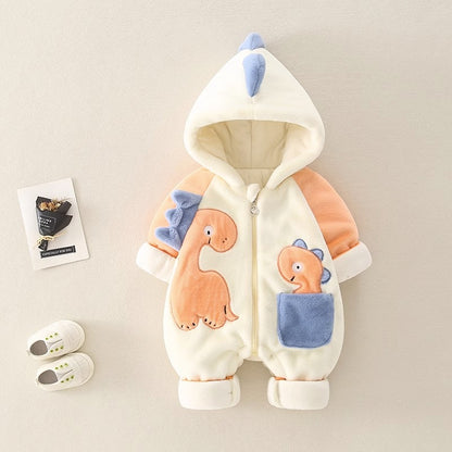 Newborn Velvet Autumn and Winter Baby Boy's Romper - Harmony Gallery