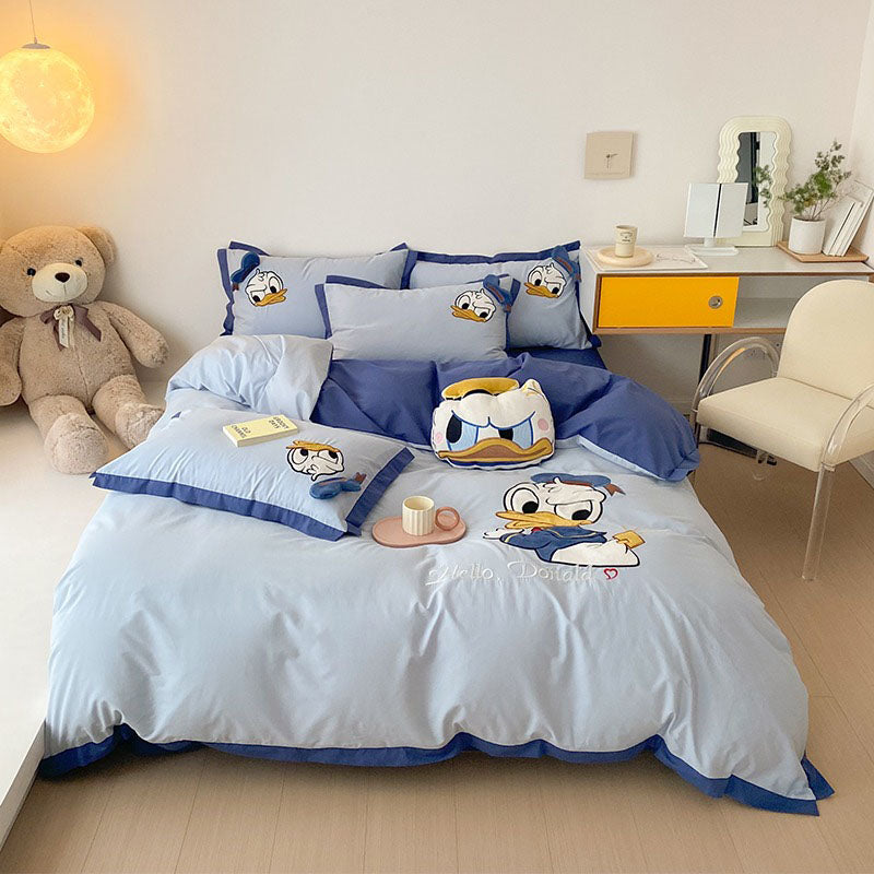 Good Night Disney Cartoon Washed Cotton Four-piece Bed Set - Harmony Gallery