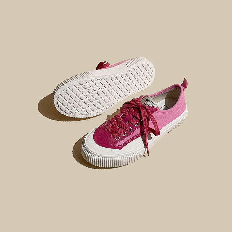 American Canvas Leather Low-Cut Sport Women's Shoes - Harmony Gallery