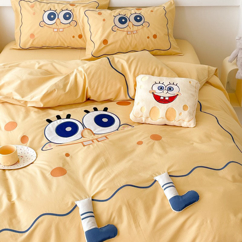 SpongeBob SquarePants Washed Four-Piece Pure Cotton Bed Set - Harmony Gallery