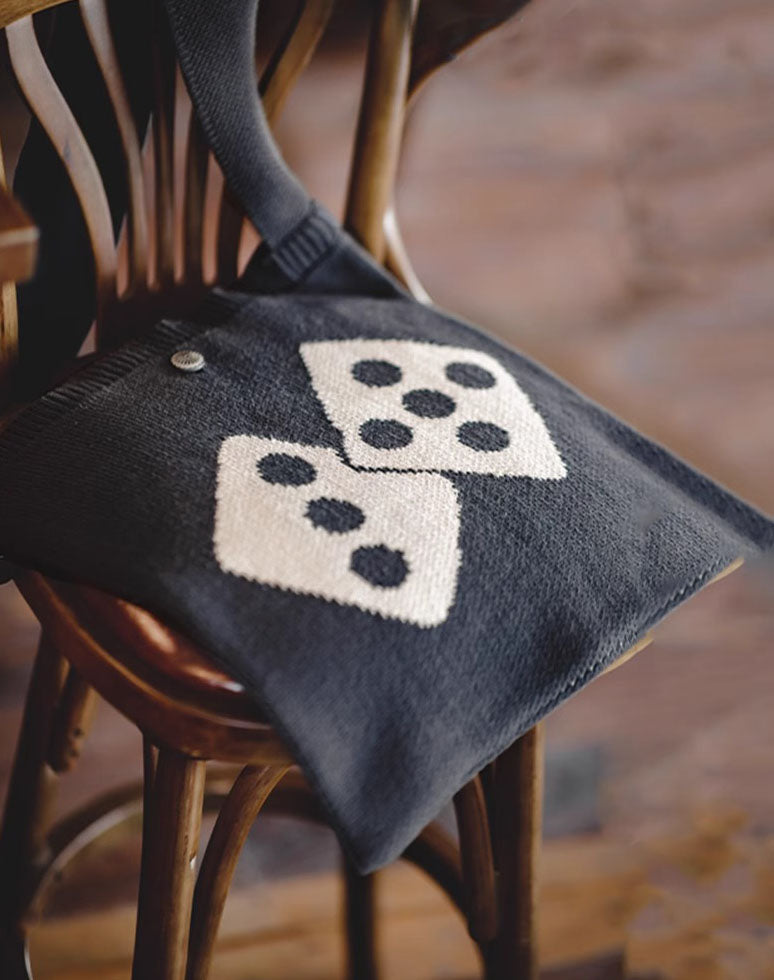 Workwear Lucky Dice Knitted Contrast Color Wool Men's Bag - Harmony Gallery