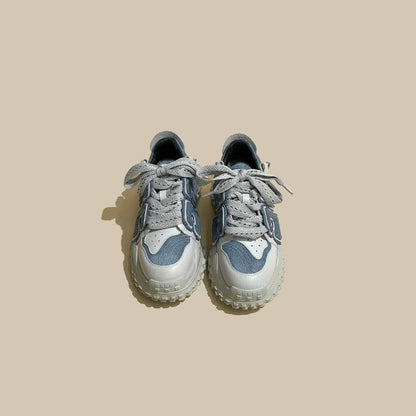American Retro Thick-Soled Spliced Durian Sport Women's Shoes - Harmony Gallery