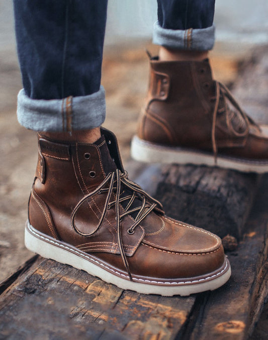 American Retro 875 Velvet Leather Versatile Martin Men's Boot - Harmony Gallery