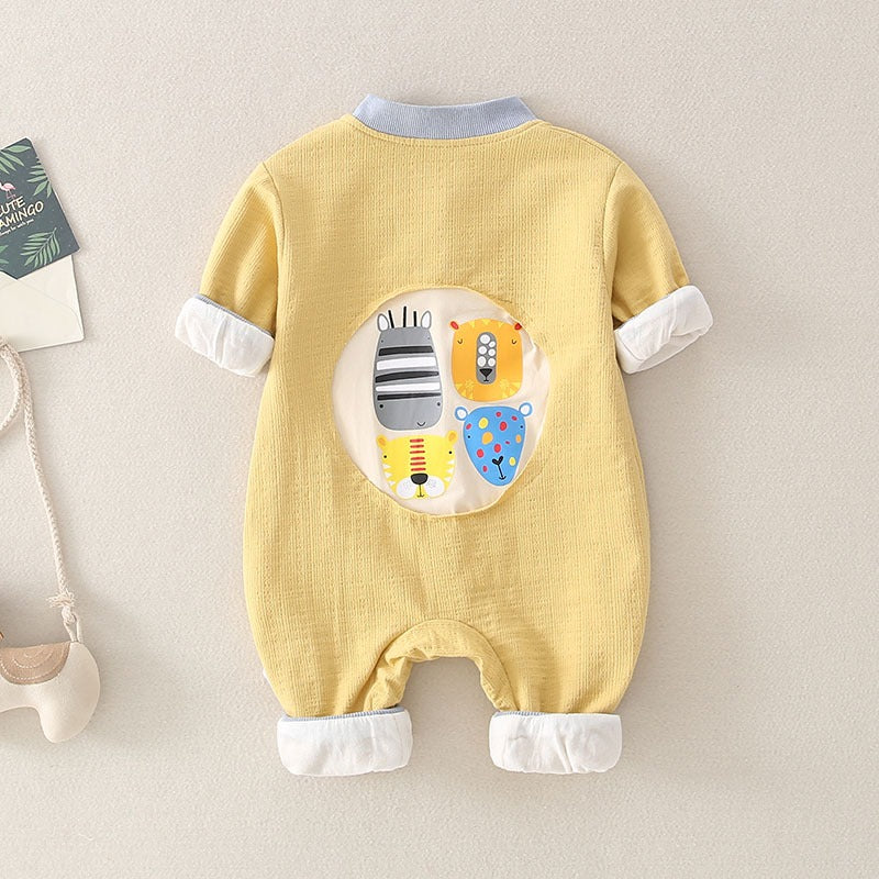 Autumn Newborn Hugging Cotton Baby Boy's Romper - Harmony Gallery