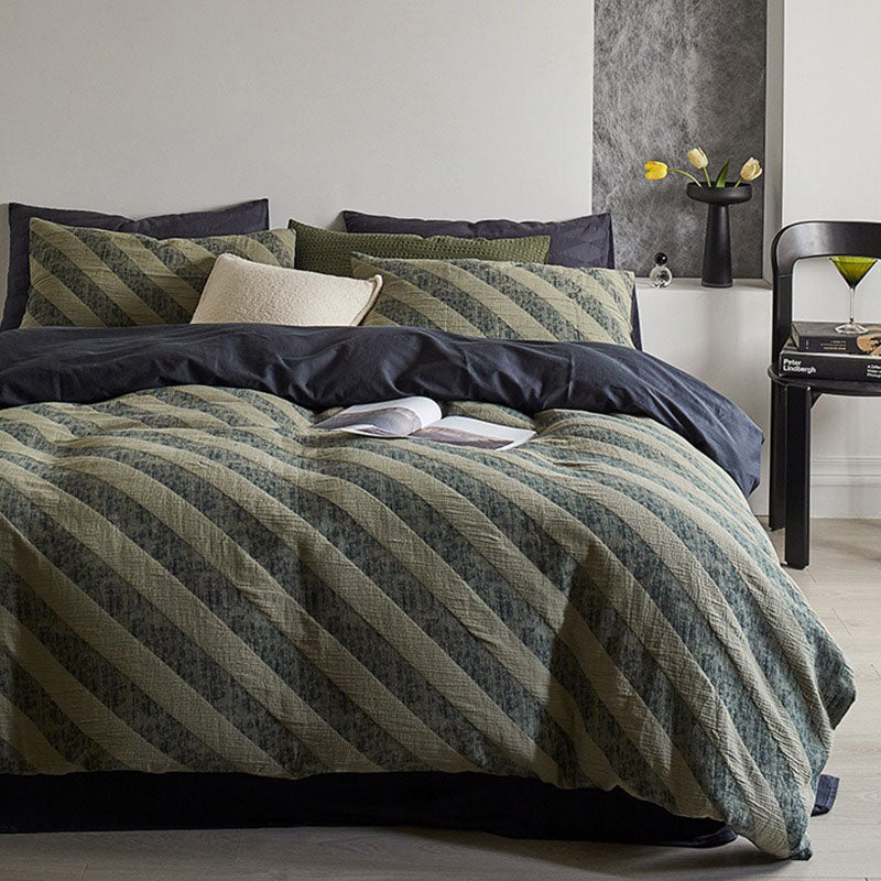 Light Luxury Retro Washed Pure Cotton High-End Four-Piece Bed Set - Harmony Gallery