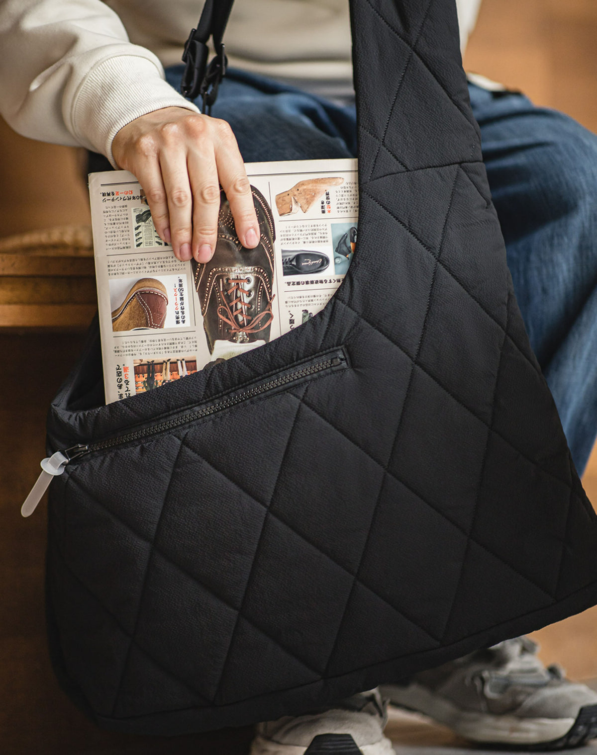 Workwear Mountain Quilted Large Capacity Cotton Men's Waistcoat Bag - Harmony Gallery