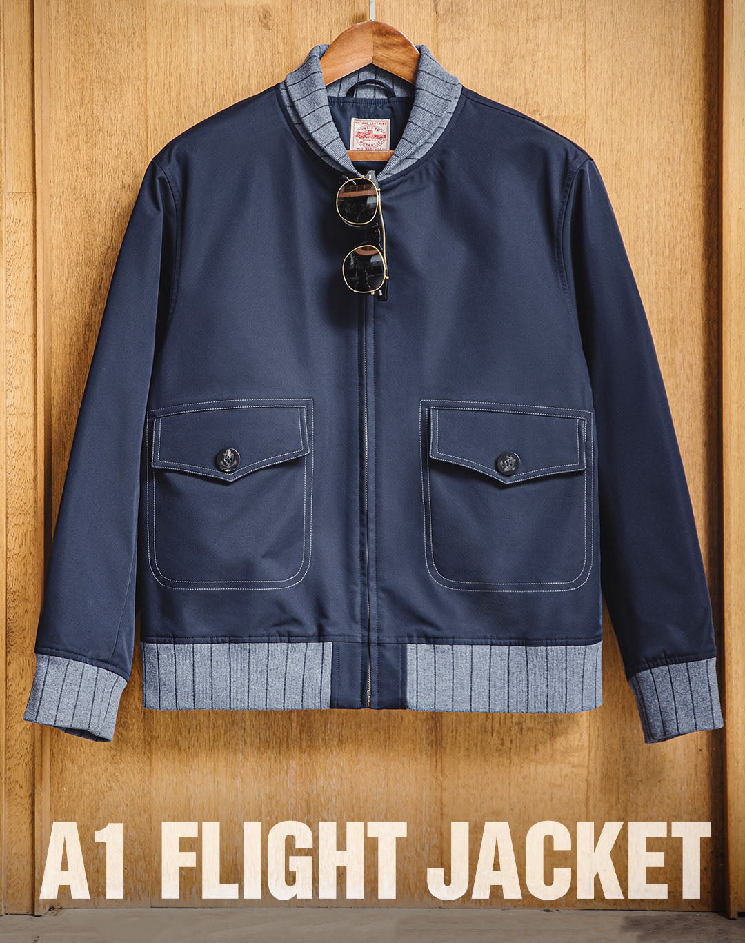 American Workwear Retro A1 Bomber Baseball Uniform Men's Jacket - Harmony Gallery