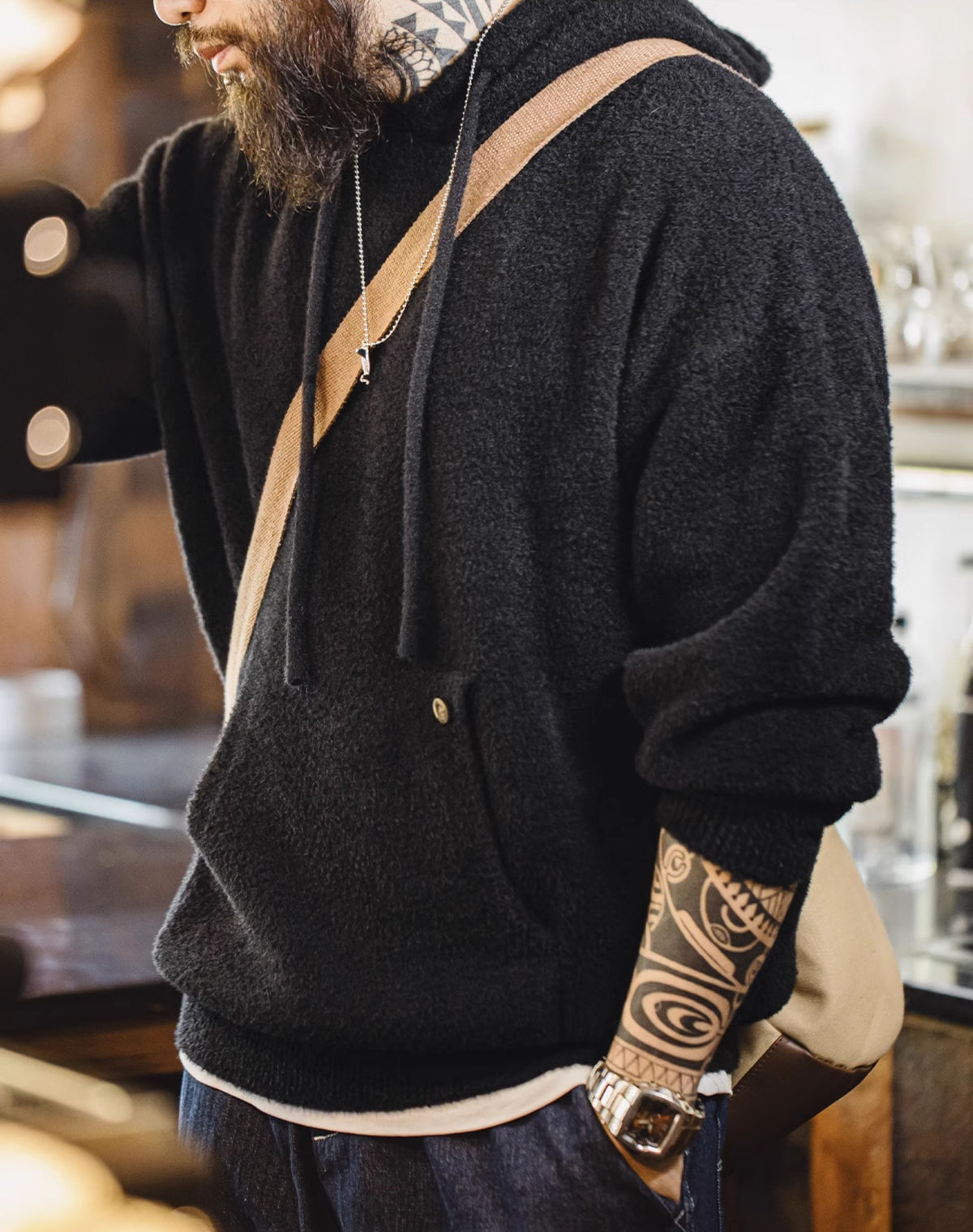 American Casual Double-Sided Imitation Mink Fleece Warm Men's Sweater - Harmony Gallery