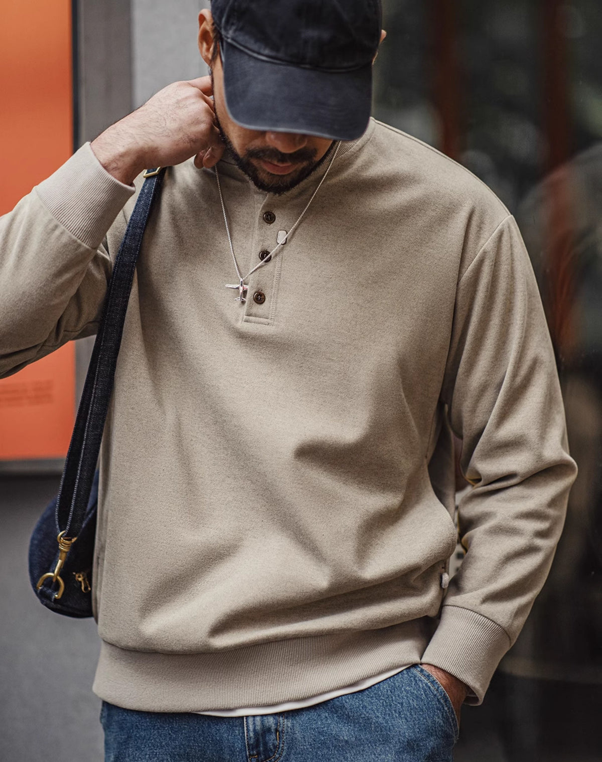 American Henry Collar Woolen Clean Fit Bottoming Men's Sweater - Harmony Gallery