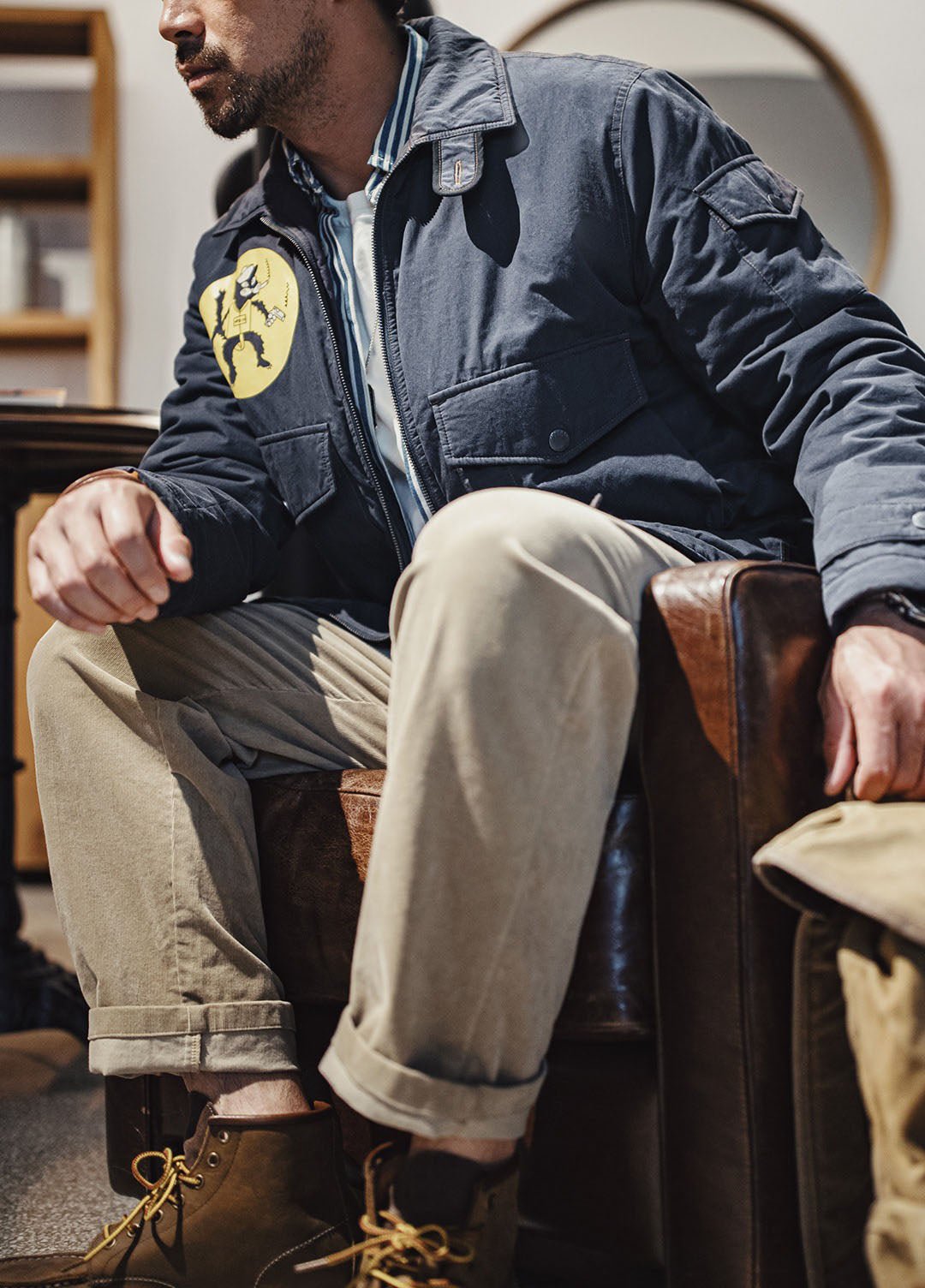 American Retro Black Cat Pilot Military Warm Winter Men's Jacket - Harmony Gallery