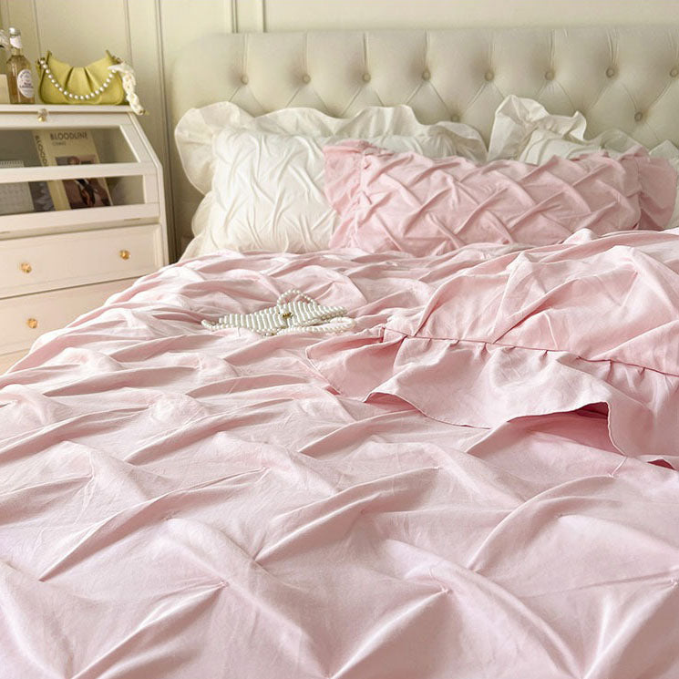 Nordic Light Luxury Princess Pure Cotton Celebrity Four-Piece Bed Set - Harmony Gallery