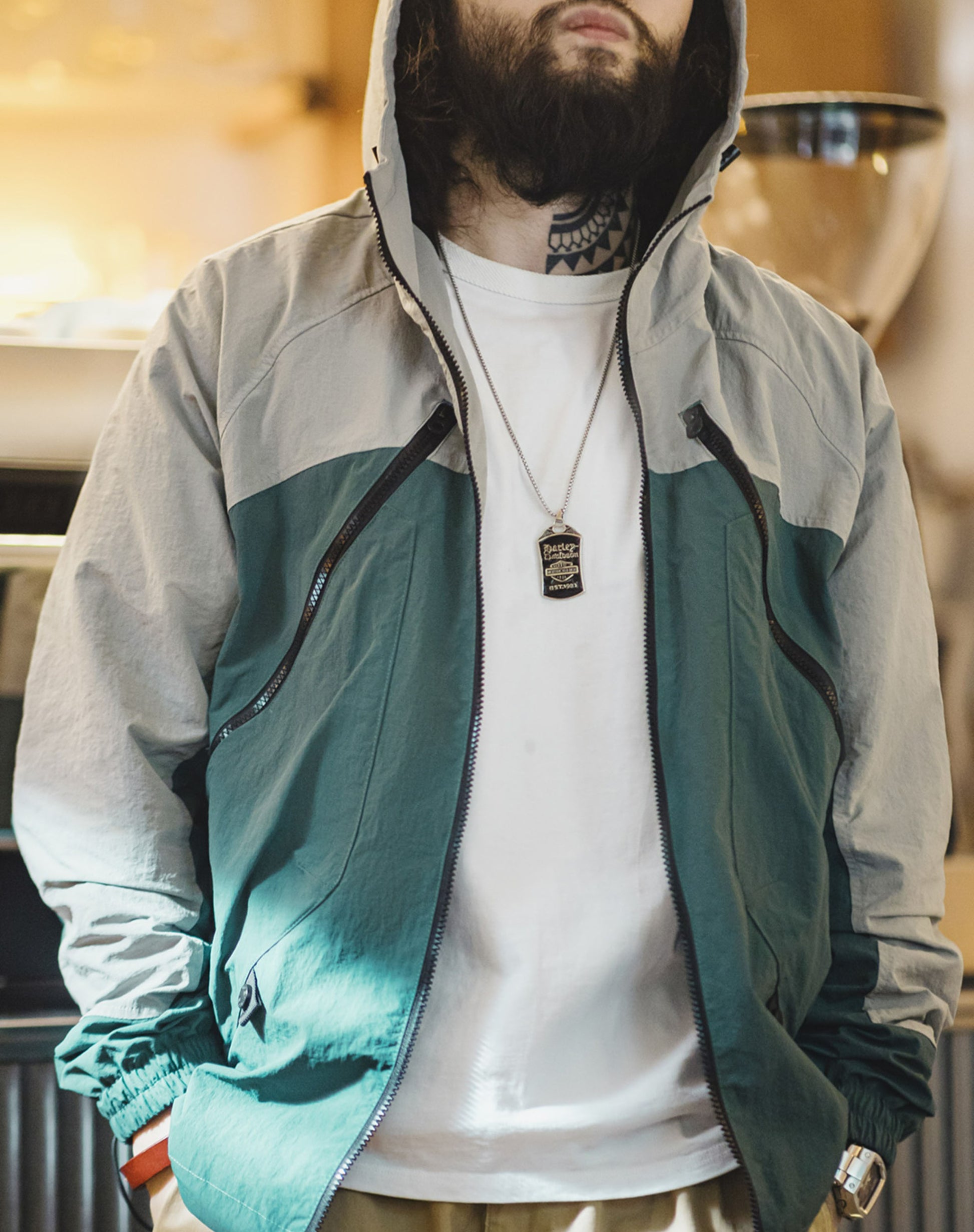 Mountain Workwear Outdoor Parachute Hooded Men's Jacket - Harmony Gallery