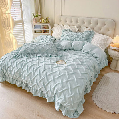 Nordic Light Luxury Princess Pure Cotton Celebrity Four-Piece Bed Set - Harmony Gallery