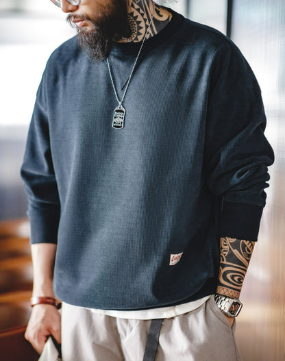 American Retro Heavyweight Chenille Anti-Wrinkle Men's Sweater - Harmony Gallery