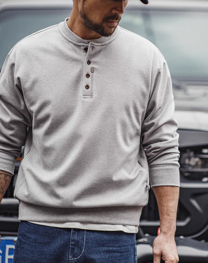 American Henry Collar Woolen Clean Fit Bottoming Men's Sweater - Harmony Gallery
