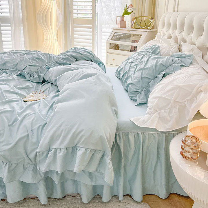 Nordic Light Luxury Princess Pure Cotton Celebrity Four-Piece Bed Set - Harmony Gallery
