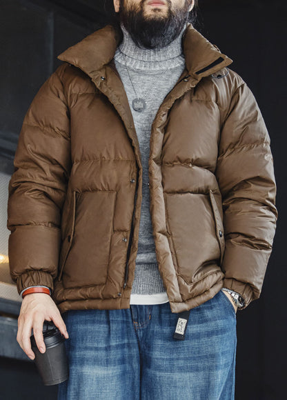 American Retro Oil Wax Down Removable Hood Thickened Men's Jacket - Harmony Gallery