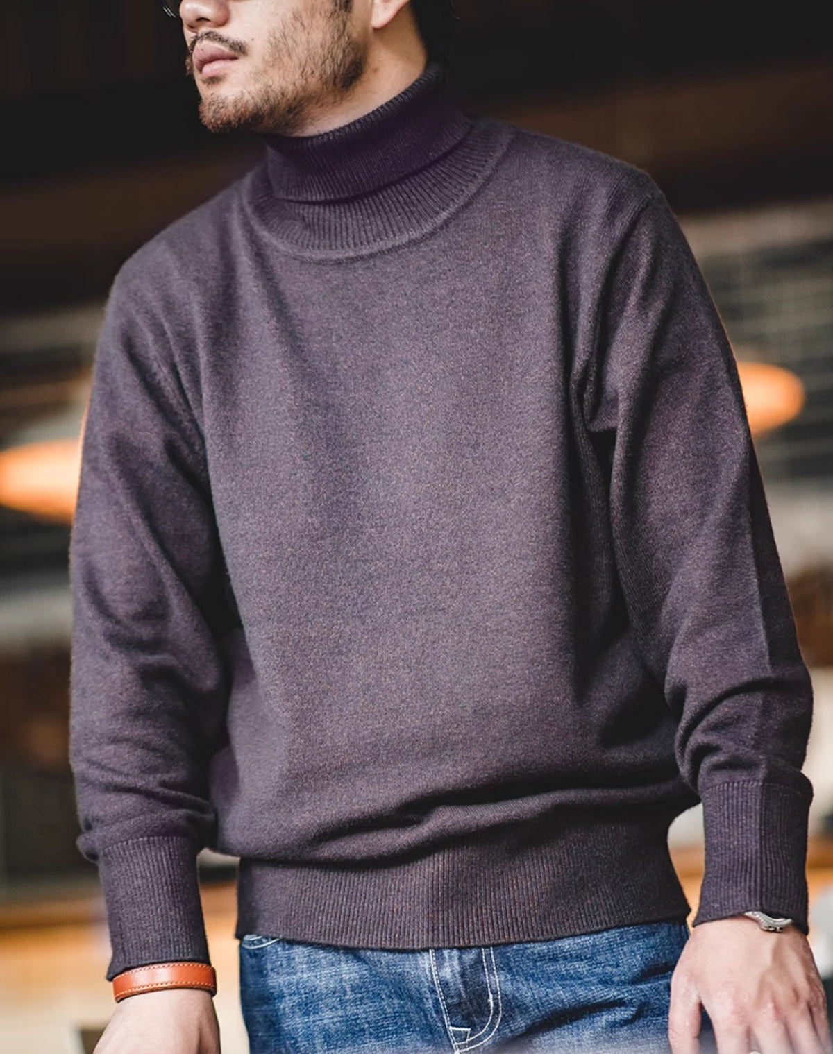 American Casual Workwear Turtleneck Warm Bottoming Men's Sweater - Harmony Gallery