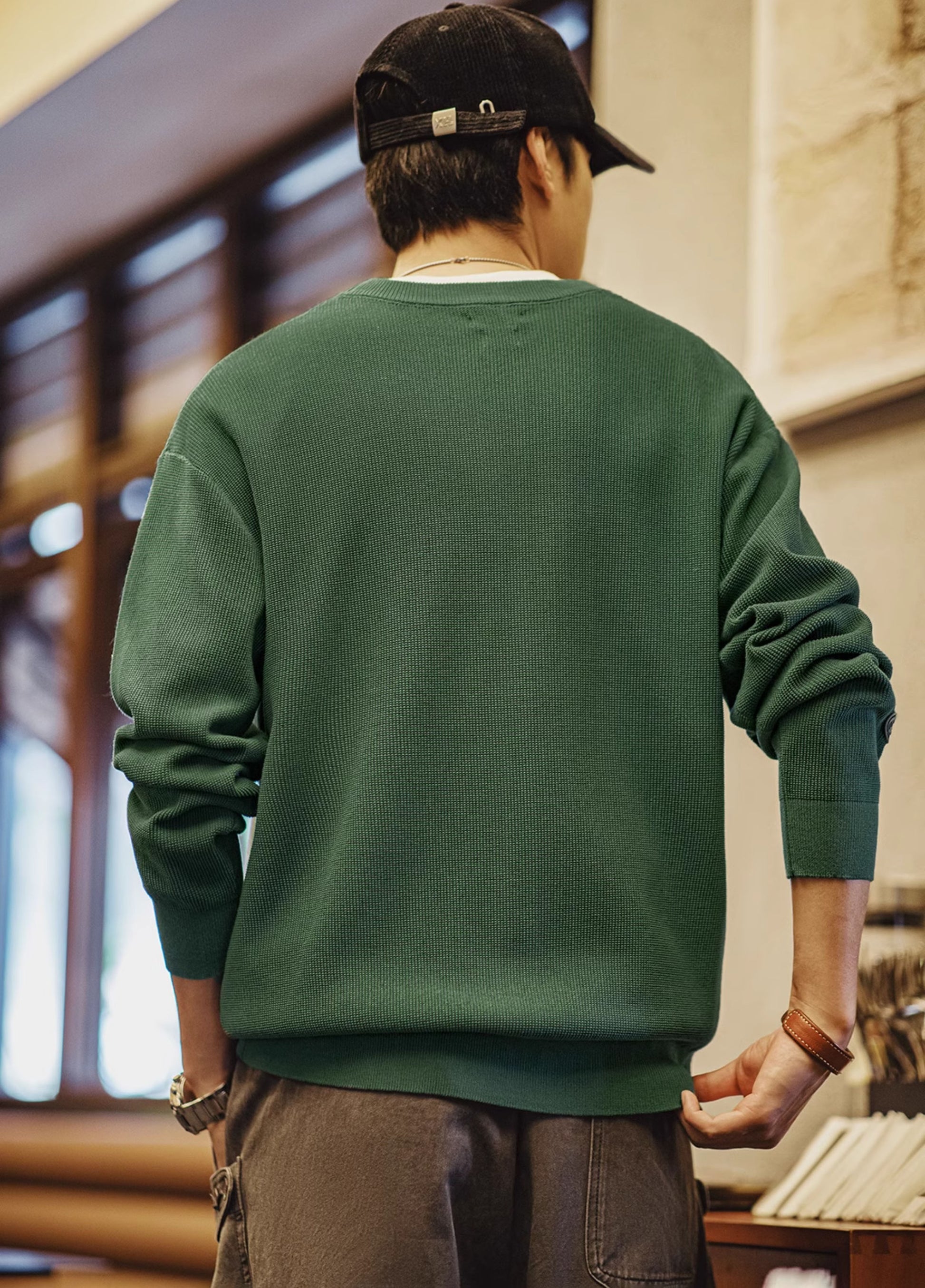 American Workwear Knitted Clean Fit Pullover Men's Sweater - Harmony Gallery