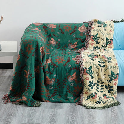 Pure Cotton Summer Air-Conditioning Floral Coverlet - Harmony Gallery