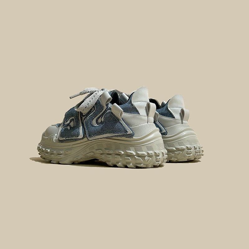 American Retro Thick-Soled Spliced Durian Sport Women's Shoes - Harmony Gallery