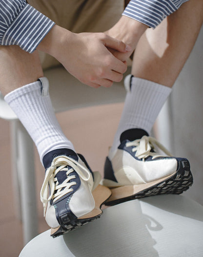 Breathable Retro Ice Silk Forrest Gump White Men's Sneakers - Harmony Gallery