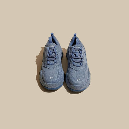 American Casual Denim Thick-soled Sports Women's Shoes - Harmony Gallery