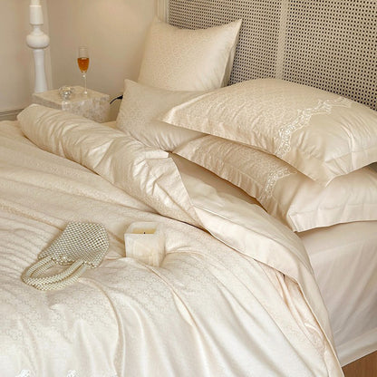 Princess Cotton High-End Lace Soft Embroidered Four-Piece Bed Set - Harmony Gallery