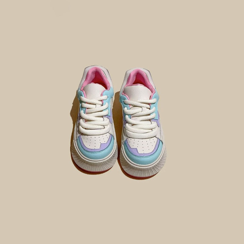 American Retro Breathable Leather Sponge Cake Sport Women's Shoes - Harmony Gallery