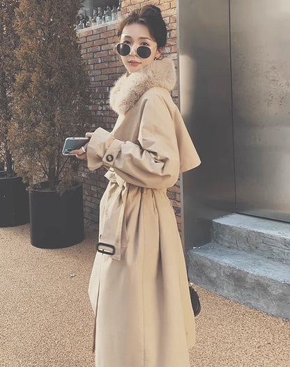 Duck Down Thickened Windbreaker Winter Loose Mid-Length Women's Coat - Harmony Gallery