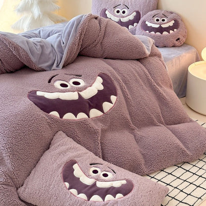 Disney Monsters University Thickened Warm Four-Piece Bed Set - Harmony Gallery