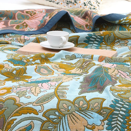 Six-Layer Pure Cotton Summer Cool Floral Coverlet - Harmony Gallery