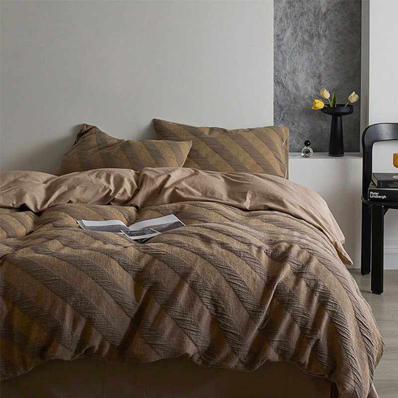 Light Luxury Retro Washed Pure Cotton High-End Four-Piece Bed Set - Harmony Gallery