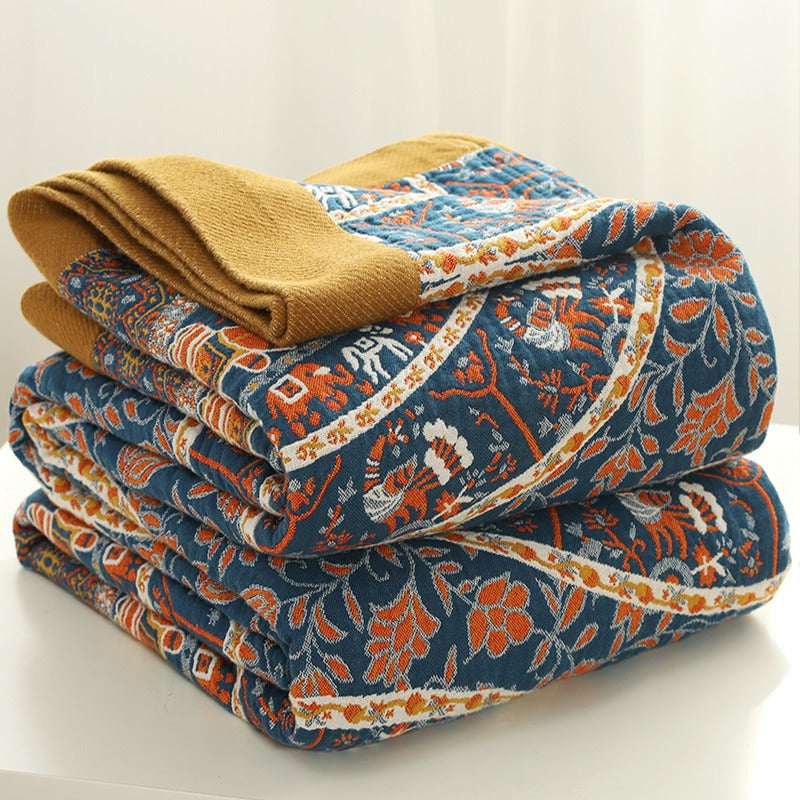 Six-Layer Gauze Pure Cotton Double Sided Summer Cool Coverlet - Harmony Gallery