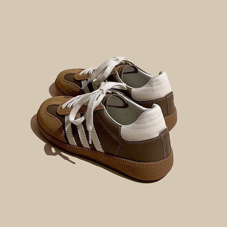 American Retro Dexun Flat Leather Sport Women's Shoes - Harmony Gallery
