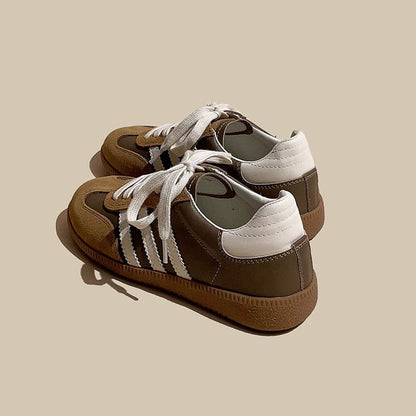 American Retro Dexun Flat Leather Sport Women's Shoes - Harmony Gallery